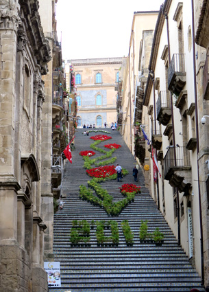 La gran escalera de Caltagirone