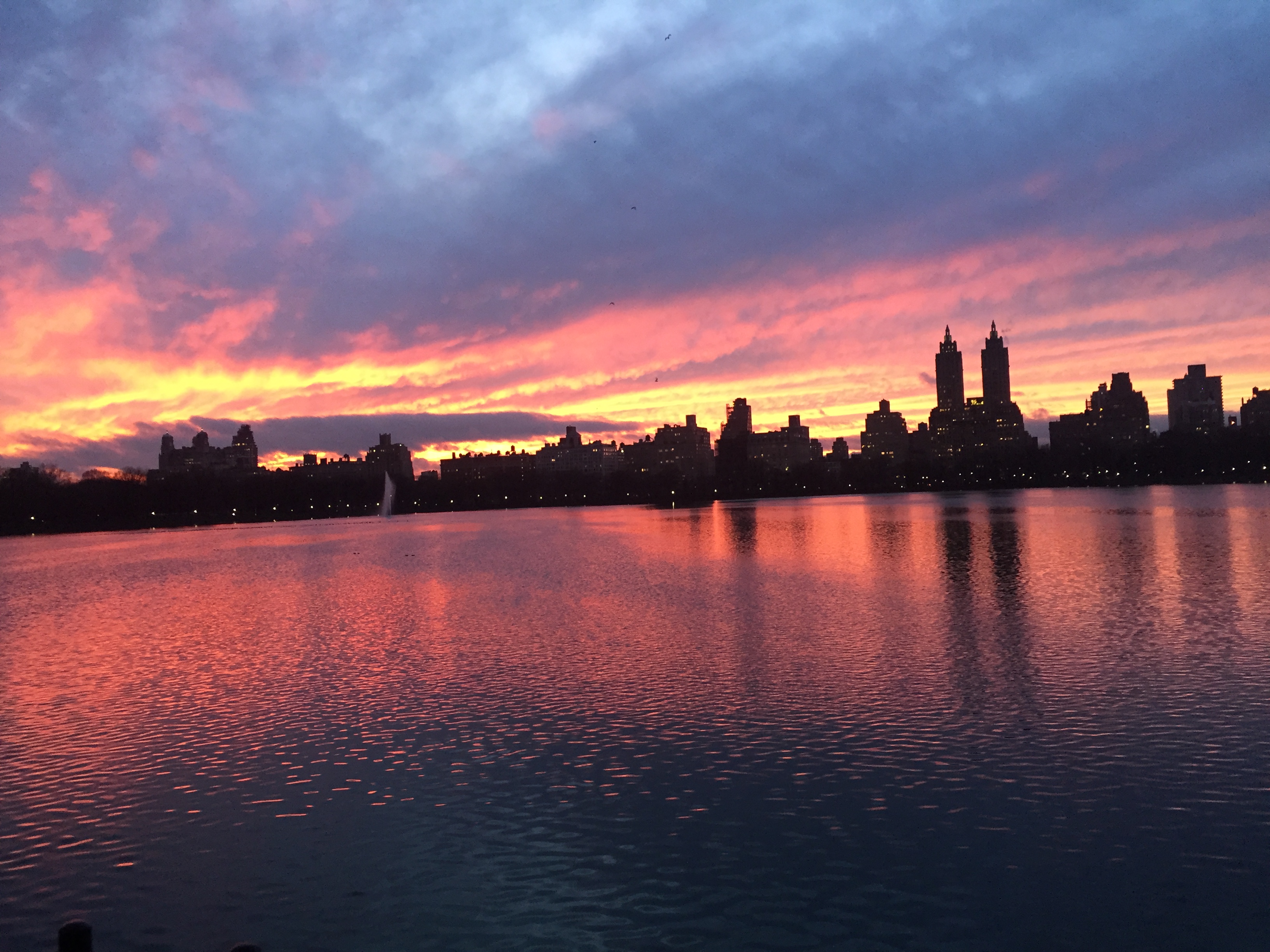 Sunset in Central Park, Friday 14th February 2020
